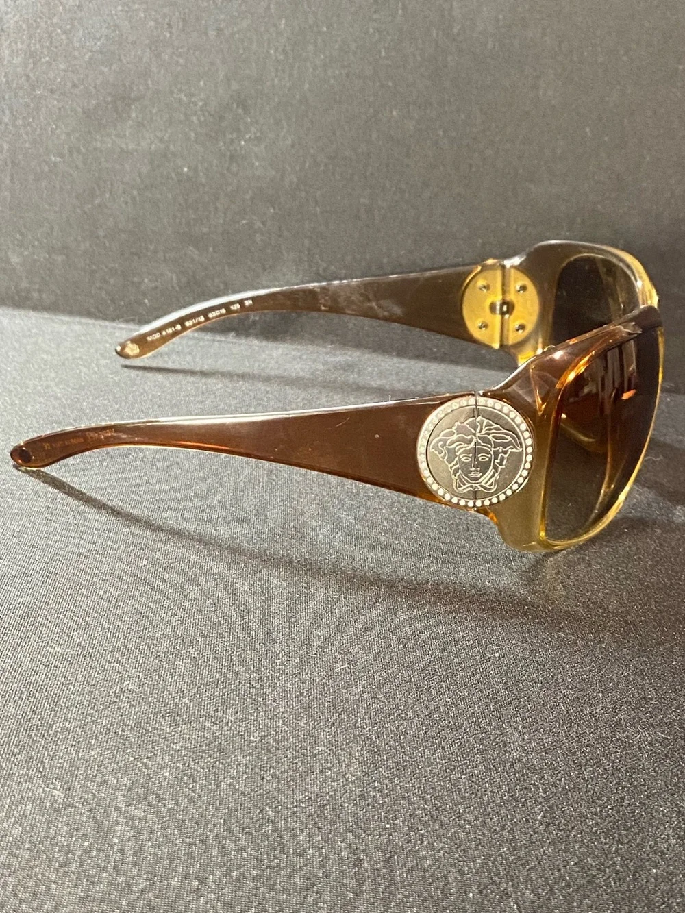 Versace Brown Amber Oversized Sunglasses